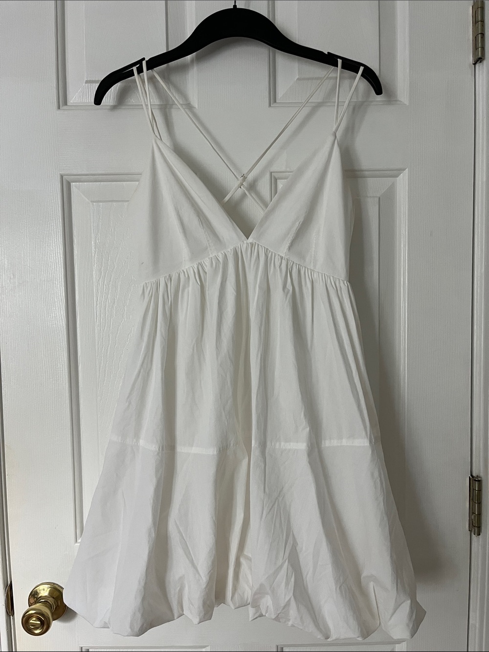 CINQ À SEPT Effie Bubble Hem Minidress In White Size 4 Coquette Minimalist